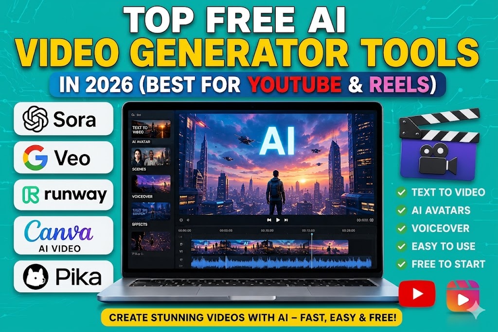 Top Free AI Video Generator Tools in 2026 (Best for YouTube & Reels)