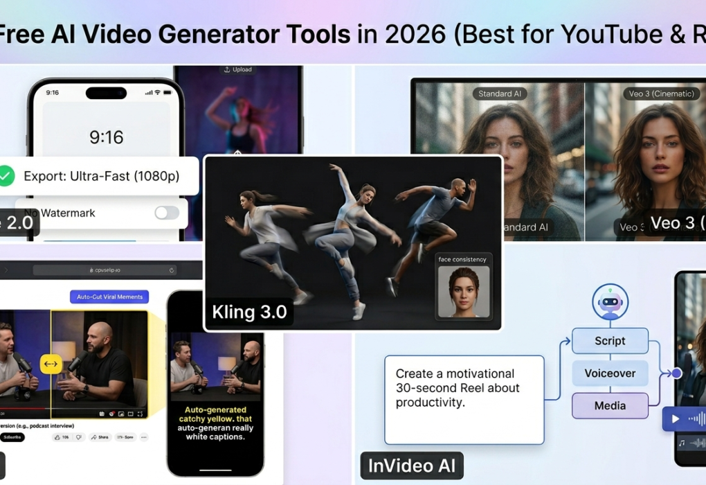Top Free AI Video Generator Tools in 2026 (Best for YouTube & Reels)