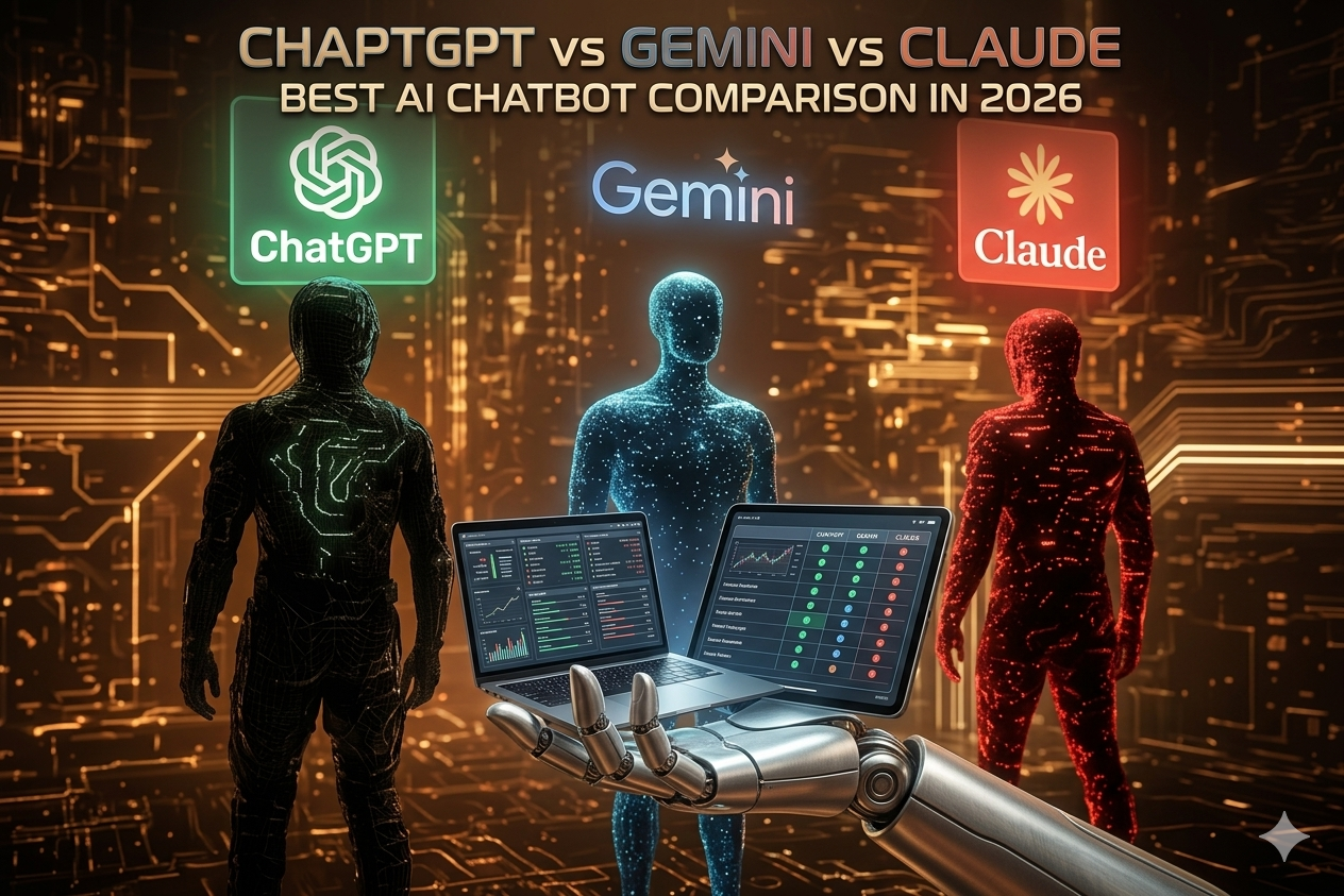 ChatGPT vs Gemini vs Claude best AI chatbot comparison in 2026